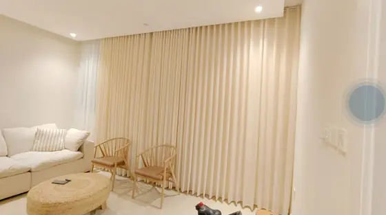 Made-to-measure pleated curtains fitted in a Riyadh villa