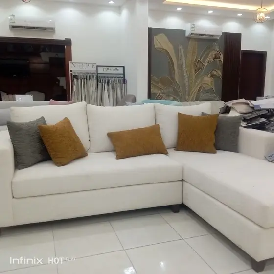Majlis floor seating re-covered in new fabric