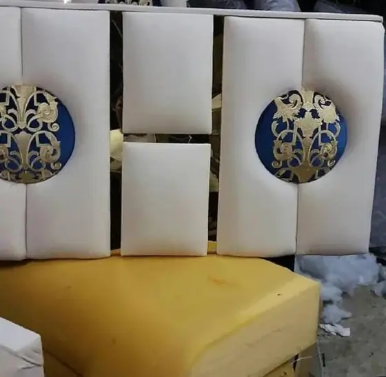 Corner sofa reupholstered in our Riyadh workshop